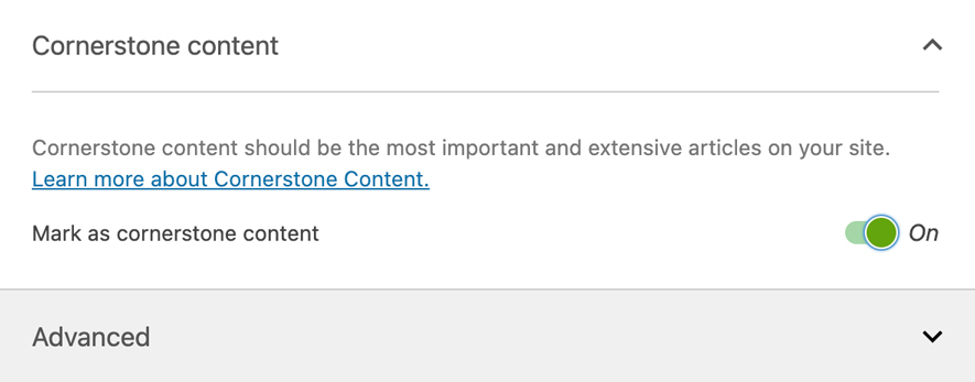Cornerstone Content - Yoast