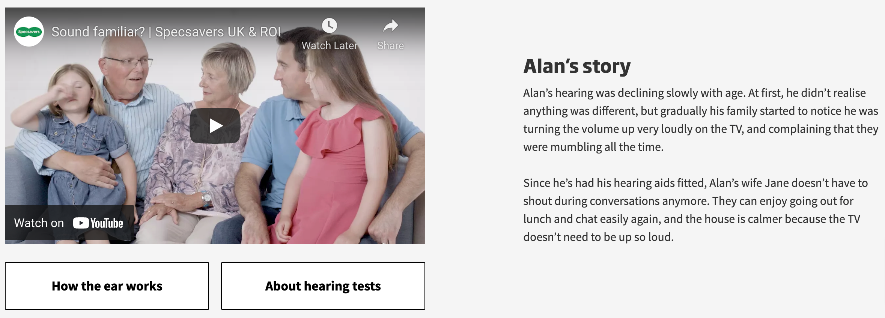Hearing Testimonials Specsavers