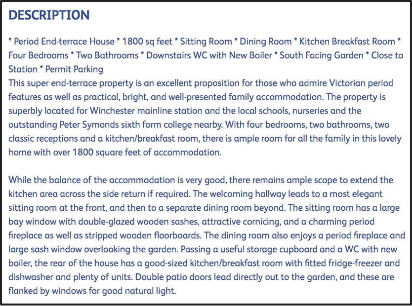 Real Estate Listing Example